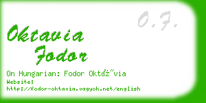 oktavia fodor business card